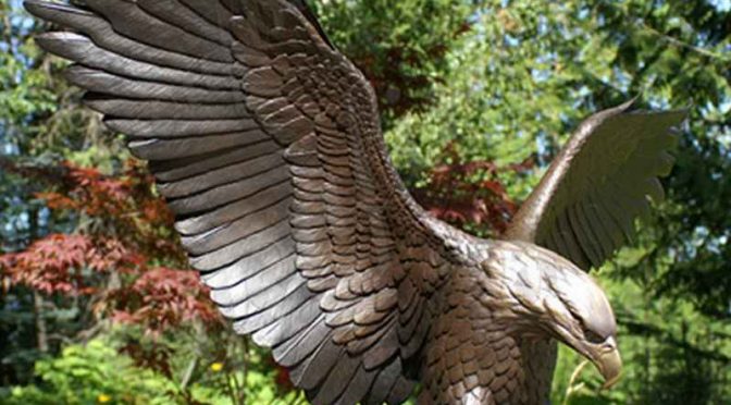 Life Size Outdoor Cast Bronze Flying Eagle Statue For Sale BOKK-339 ...