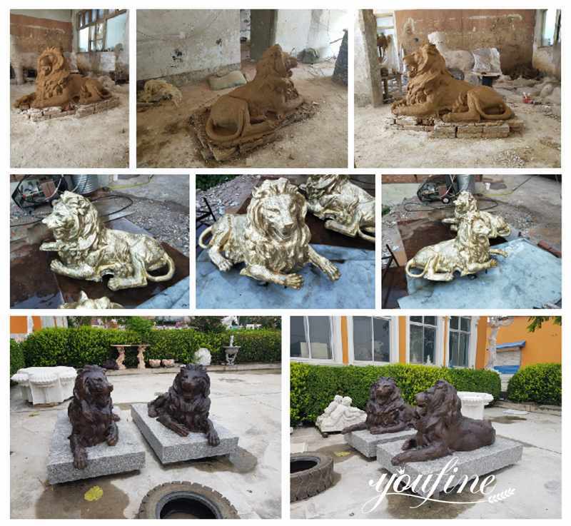 bronze lion statue for sale